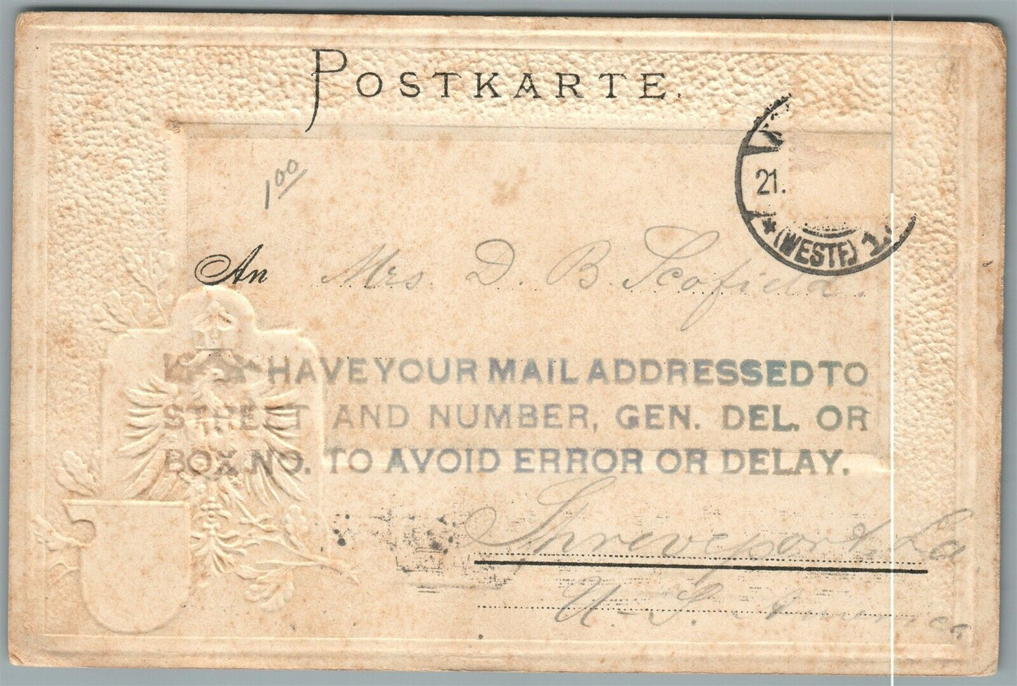 PORTA WESTFALICA GERMANY ANTIQUE POSTCARD