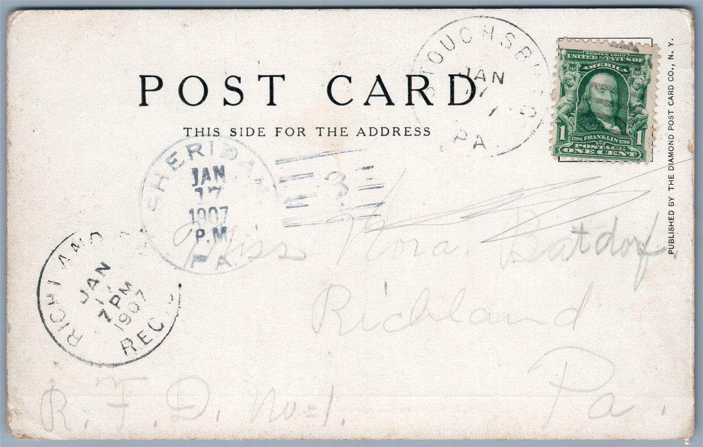 BROOKLYN NY LUNA PARK BIRD'S EYE VIEW 1907 UNDIVIDED ANTIQUE POSTCARD