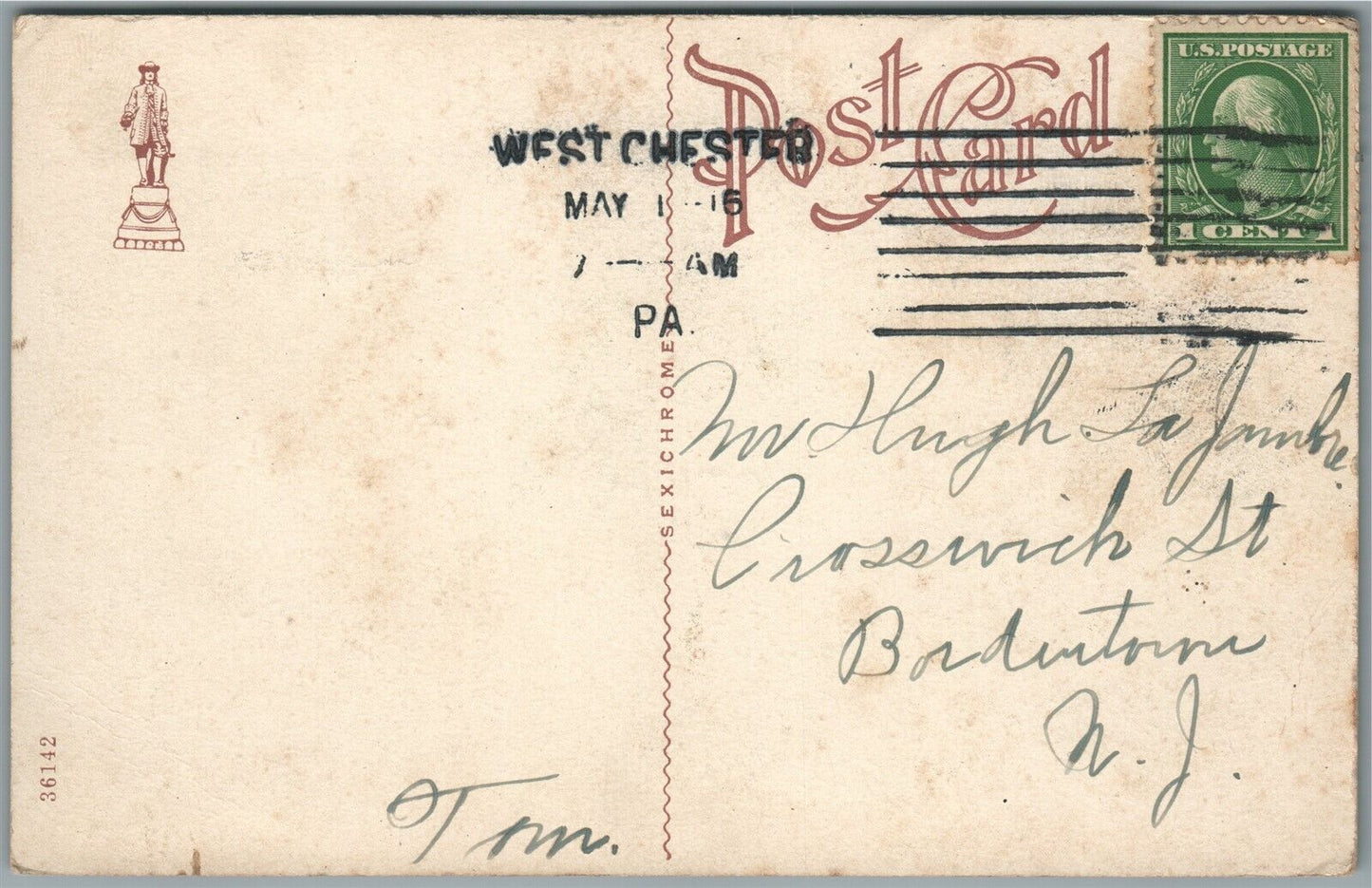 WEST CHESTER PA STATE NORMAL SCHOOL ANTIQUE POSTCARD