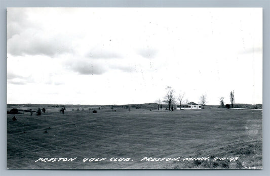 PRESTON MN GOLF CLUB VINTAGE REAL PHOTO POSTCARD RPPC