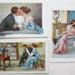 LOT of 3 ROMANTIC ANTIQUE POSTCARDS w/ CUPID 1909 by GUTMANN