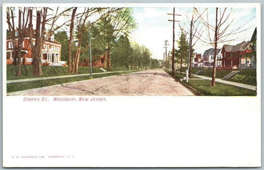 WOODBURY NJ COOPER STREET UNDIVIDED ANTIQUE POSTCARD