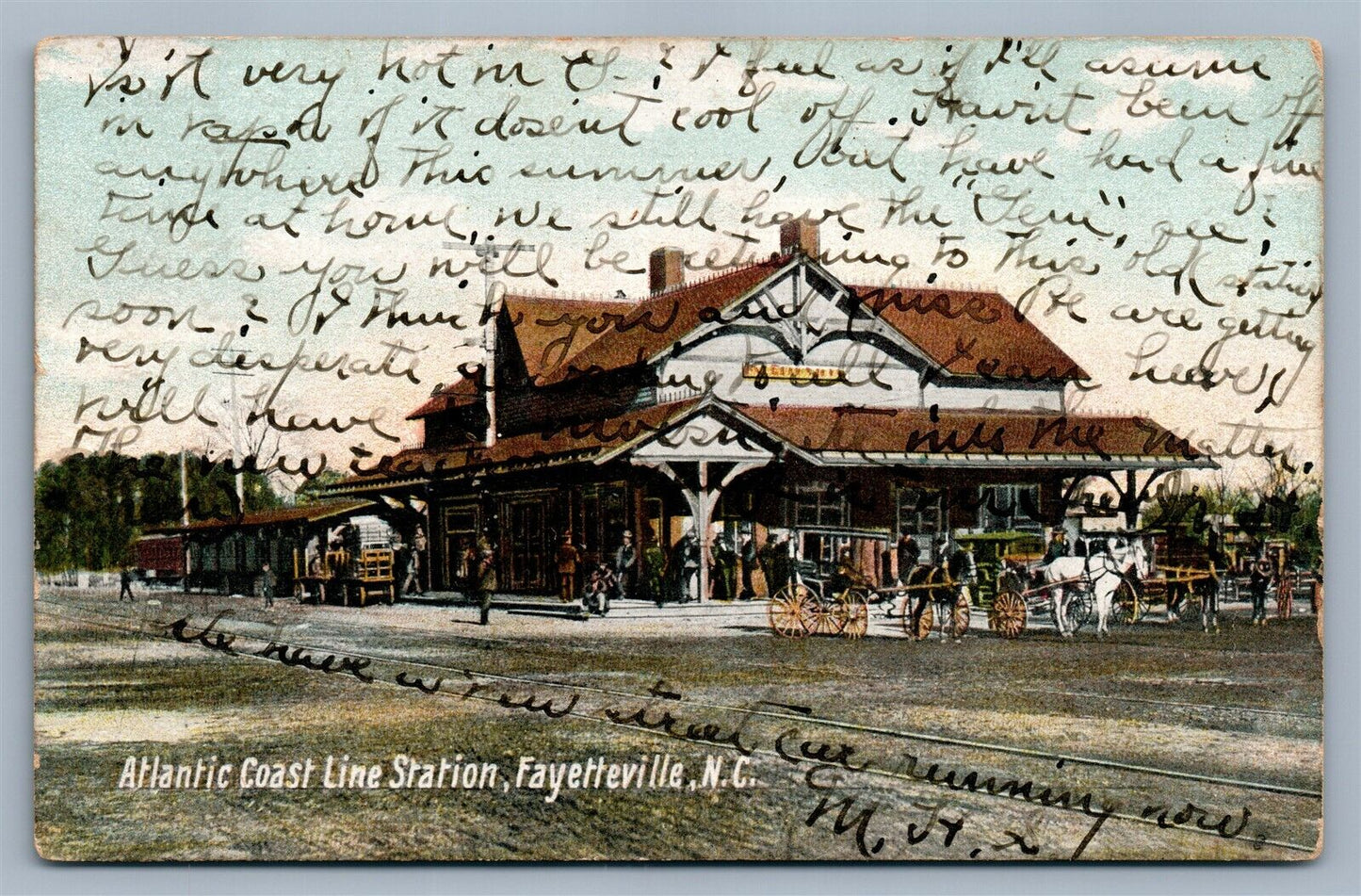 FAYETTEVILLE NH RAILROAD STATION ANTIQUE POSTCARD RAILWAY DEPOT