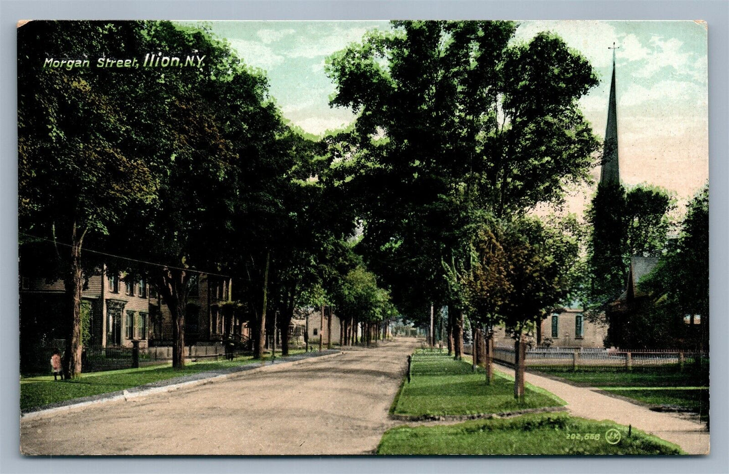 ILION NY MORGAN STREET ANTIQUE POSTCARD