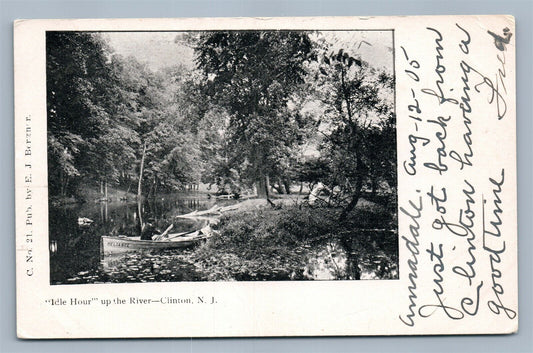 CLINTION NJ IDLE HOUR UP THE RIVER ANTIQUE POSTCARD