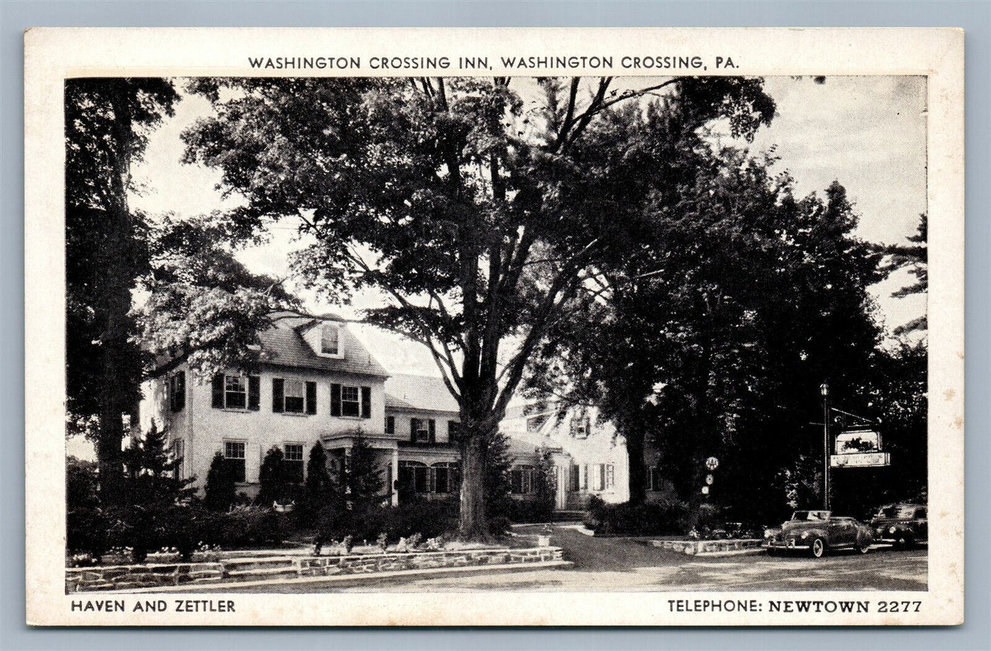 WASHINGTON CROSSING INN BUCKS COUNTY PA ANTIQUE POSTCARD