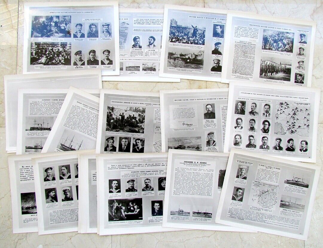 RUSSIAN SOVIET NAVY HISTORY 30 PROPAGANDA PHOTOS SET