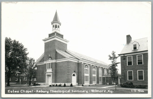 WILMORE KY ASBURY THEOLOGICAL SEMINARY CHAPEL VINTAGE REAL PHOTO POSTCARD RPPC