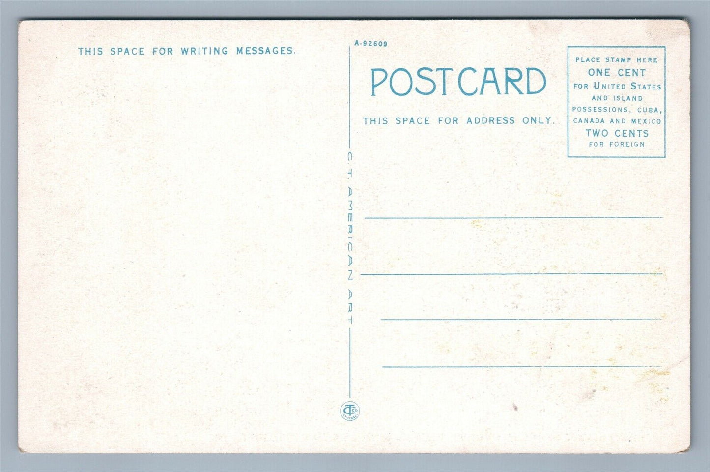 MT.POCONO PA LACKAWANNA TRAIL PARTING OF THE WAY ANTIQUE POSTCARD