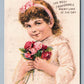 OSWEGO NY FOREST FLOWER COLOGNE W.J.AUSTEN & CO. VICTORIAN TRADE CARD