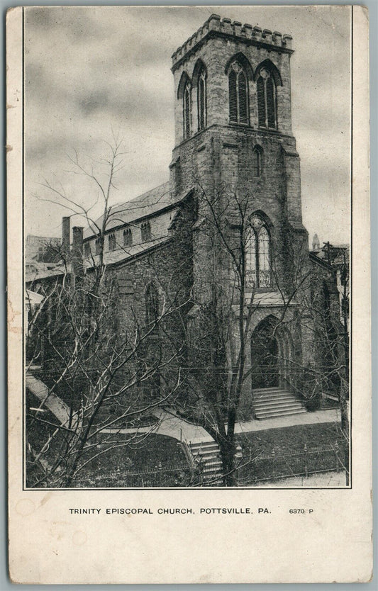 POTTSVILLE PA TRINITY EPISCOPAL CHURCH ANTIQUE POSTCARD