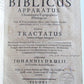 1673 BIBLE COMMENTARY antique VELLUM Biblicus Apparatus Chronology Topography