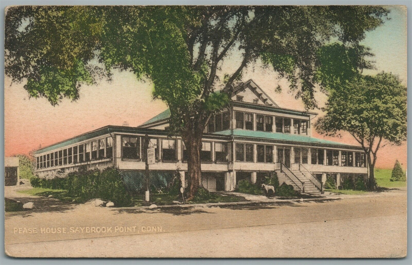 SAYBROOK POINT CT PEASE HOUSE ANTIQUE POSTCARD