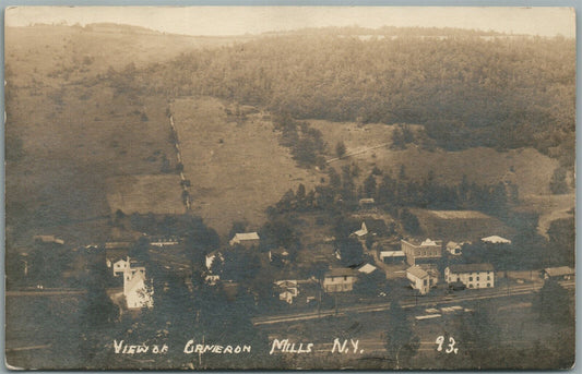 GANIERON MILLS NY ANTIQUE REAL PHOTO POSTCARD RPPC