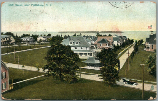 PLATTSBURG NY CLIFF HAVEN ANTIQUE POSTCARD