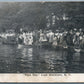 LOCH SHELDRAKE NY RACE DAY 1912 ANTIQUE POSTCARD