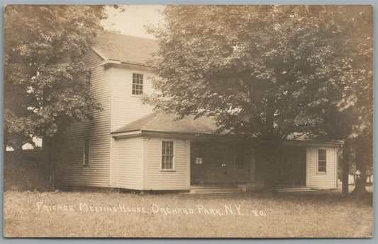 ORCHARD PARK NY FRIENDS MEETING HOUSE ANTIQUE REAL PHOTO POSTCARD RPPC