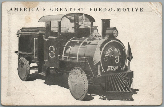 AMERICA'S GREATEST FORD-O-MOTIVE ANTIQUE POSTCARD for DISABLED VETERANS