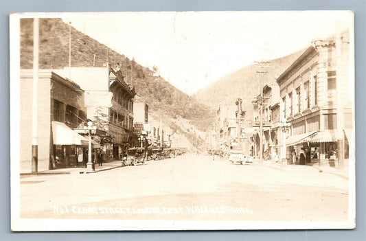 WALLACE ID CEDAR STREET ANTIQUE REAL PHOTO POSTCARD RPPC