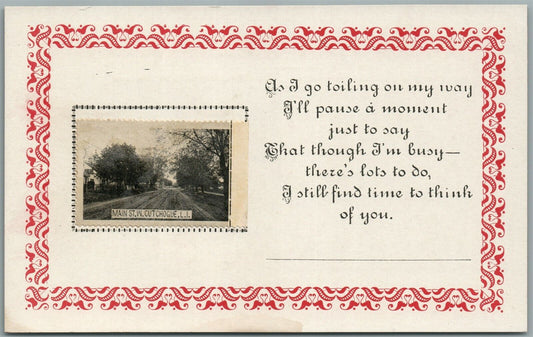 WEST CUTCHOGUE LONG ISLAND NY MAIN STREET ANTIQUE POSTCARD