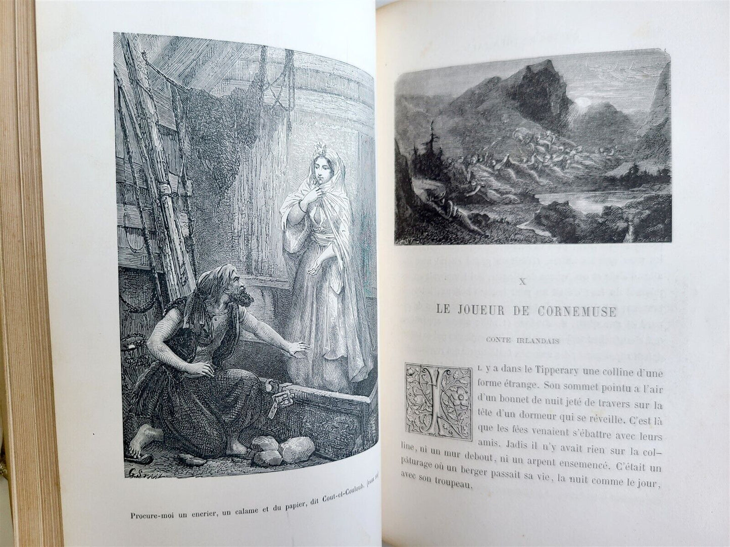 1880s CONTES de TOUS PAYS par EMILE CHASLES antique ILLUSTRATED