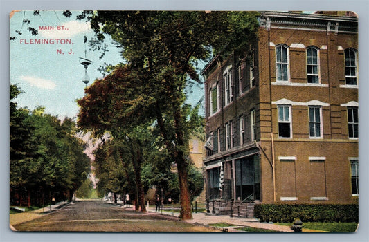 FLEMINGTON NJ MAIN STREET ANTIQUE POSTCARD
