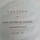 1792 Calvary Or The Death of Christ in ENGLISH antique POETRY