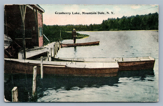 MOUNTAIN DALE NY CRANBERRY LAKE ANTIQUE POSTCARD