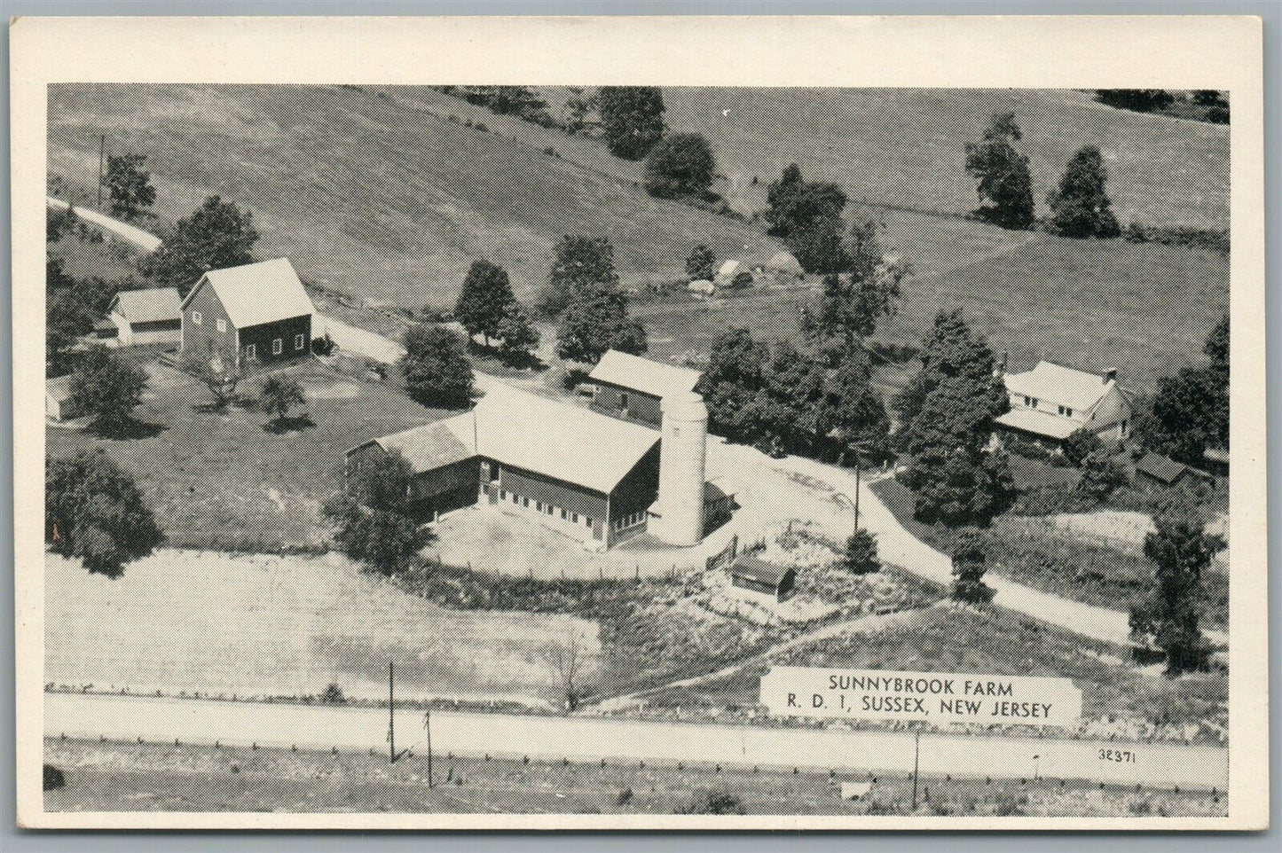 SUSSEX NJ SUNNYBROOK FARM ANTIQUE POSTCARD