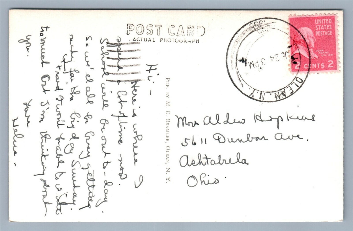 OLEAN NY GENERAL HOSPITAL VINTAGE REAL PHOTO POSTCARD RPPC