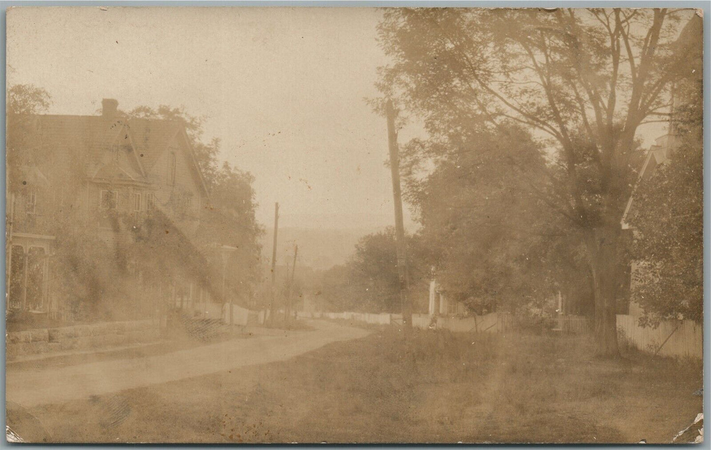 PAXTONVILLE PA STREET SCENE ANTIQUE REAL PHOTO POSTCARD RPPC