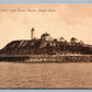 BOSTON HARBOR MA LONG ISLAND LIGHT HOUSE ANTIQUE POSTCARD