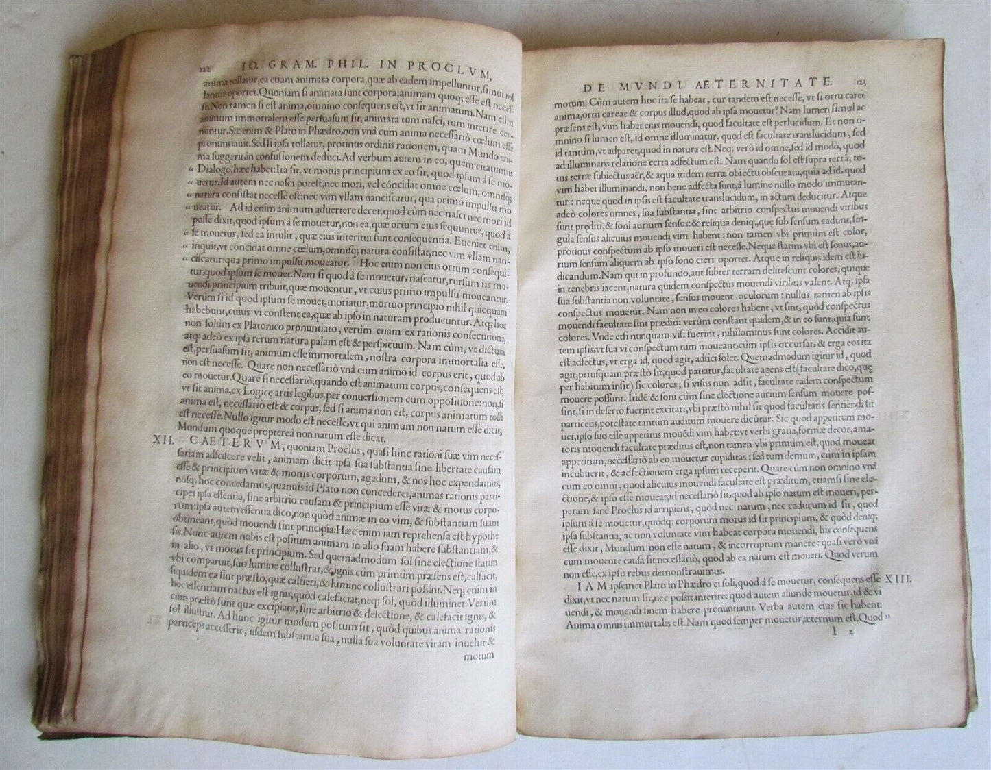 1557 PHILOSOPHY by Philoponus Joannes Grammaticus ANTIQUE FOLIO vellum bound