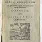 1652 HISTORY OF ENGLISH AFFAIRS antique VELLUM Florus Angelicus Rerum Anglicarum