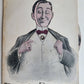 MAN w/ SPINNING CHANGING FACES ANTIQUE POSTCARD 1906