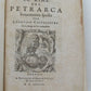 1582 POETRY by PETRARCH antique VELLUM BOUND book LE RIME DEL PETRARCA