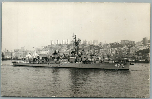 MILITARY SHIP USS CHARLES H. ROAN VINTAGE REAL PHOTO POSTCARD RPPC