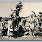 AMERICAN INDIANS GROUP PHOTO 1938 ANTIQUE REAL PHOTO POSTCARD RPPC