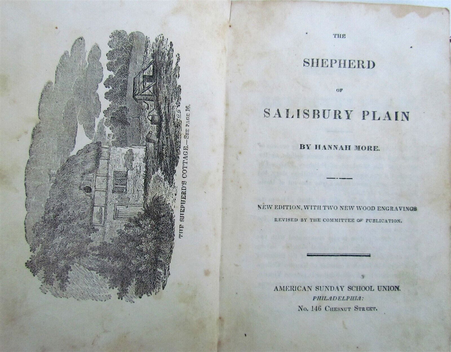 THE SHEPHERD of SALISBURY PLAIN by HANNAH MORE antique AMERICANA