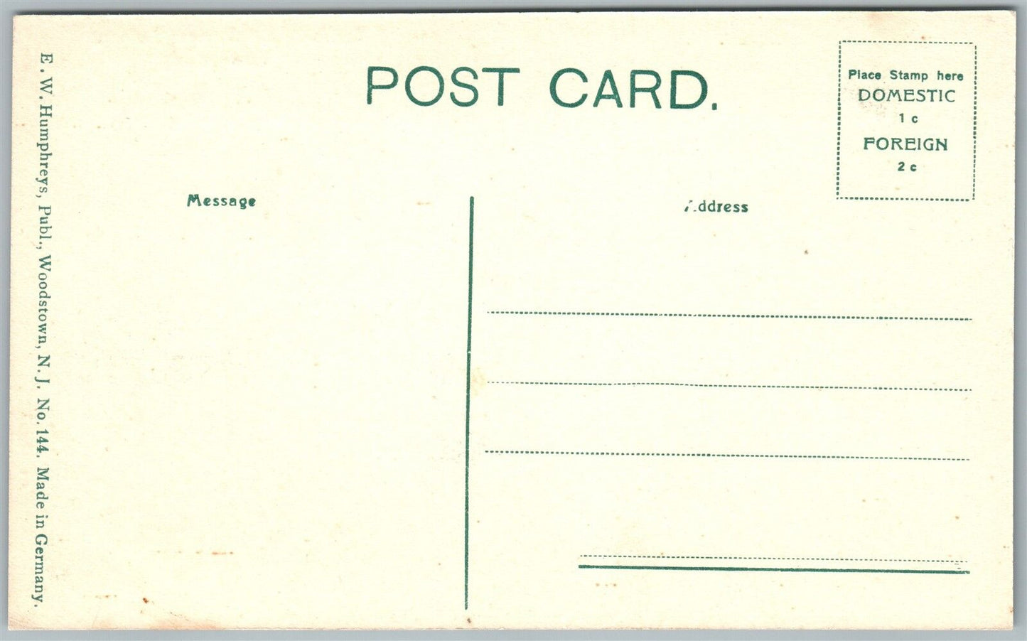 AUBURN NJ VANDERBUILT'S MILL ANTIQUE POSTCARD