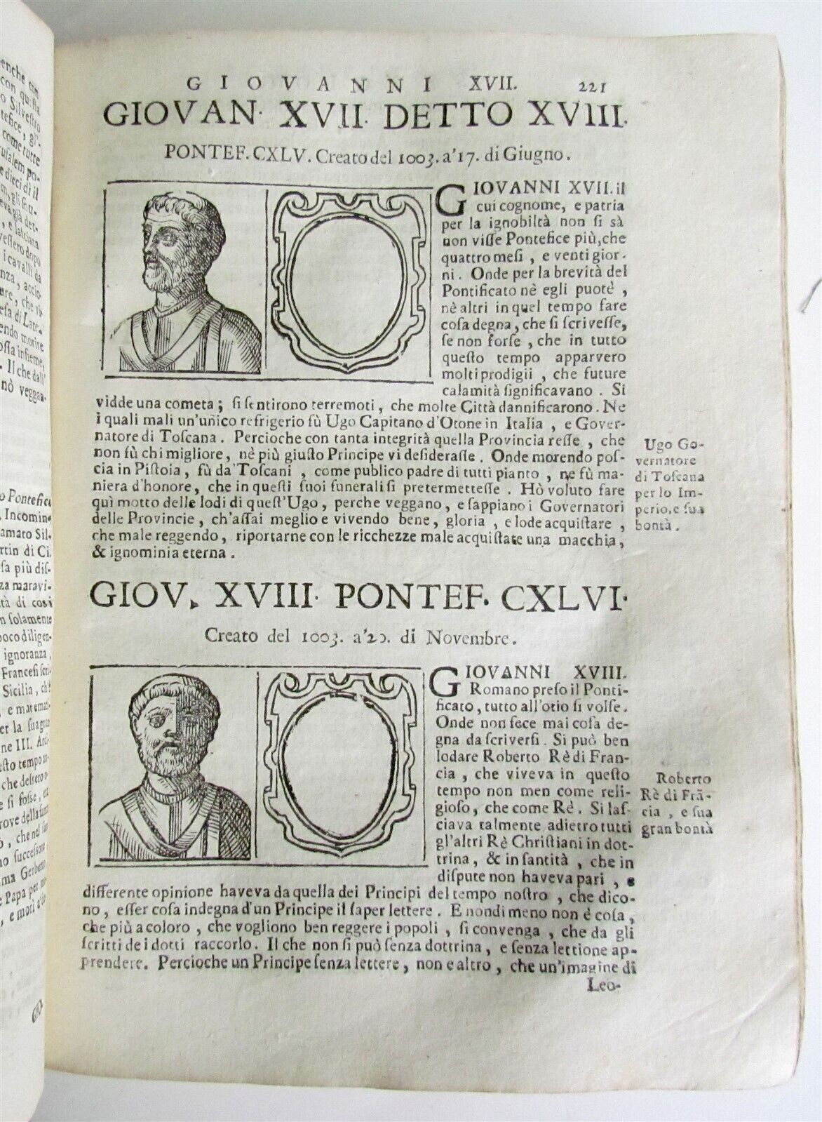 1715 BARTOLOMEO PLATINA LIVES of POPES antique 18th CENTURY ILLUSTRATED