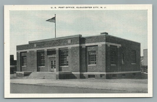 GLOUCESTER CITY NJ POST OFFICE VINTAGE POSTCARD