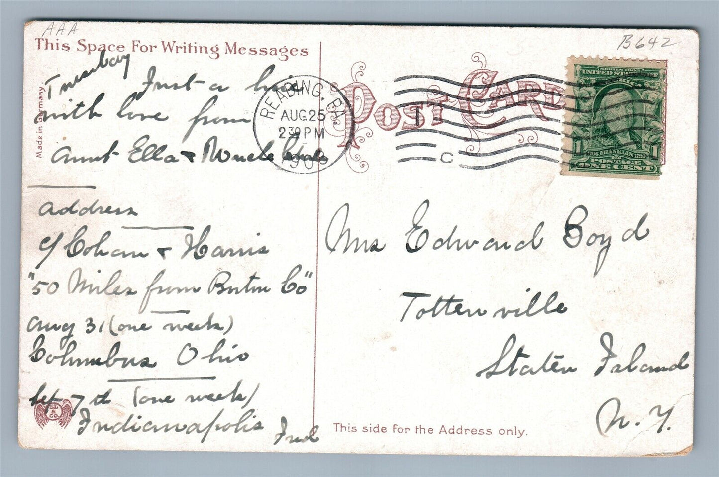 READING PA PERKIOMEN AVENUE FILTERING BEDS ANTIQUE POSTCARD