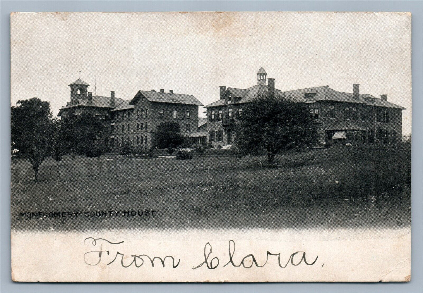 MONTGOMERY COUNTY HOUSE PA ANTIQUE POSTCARD