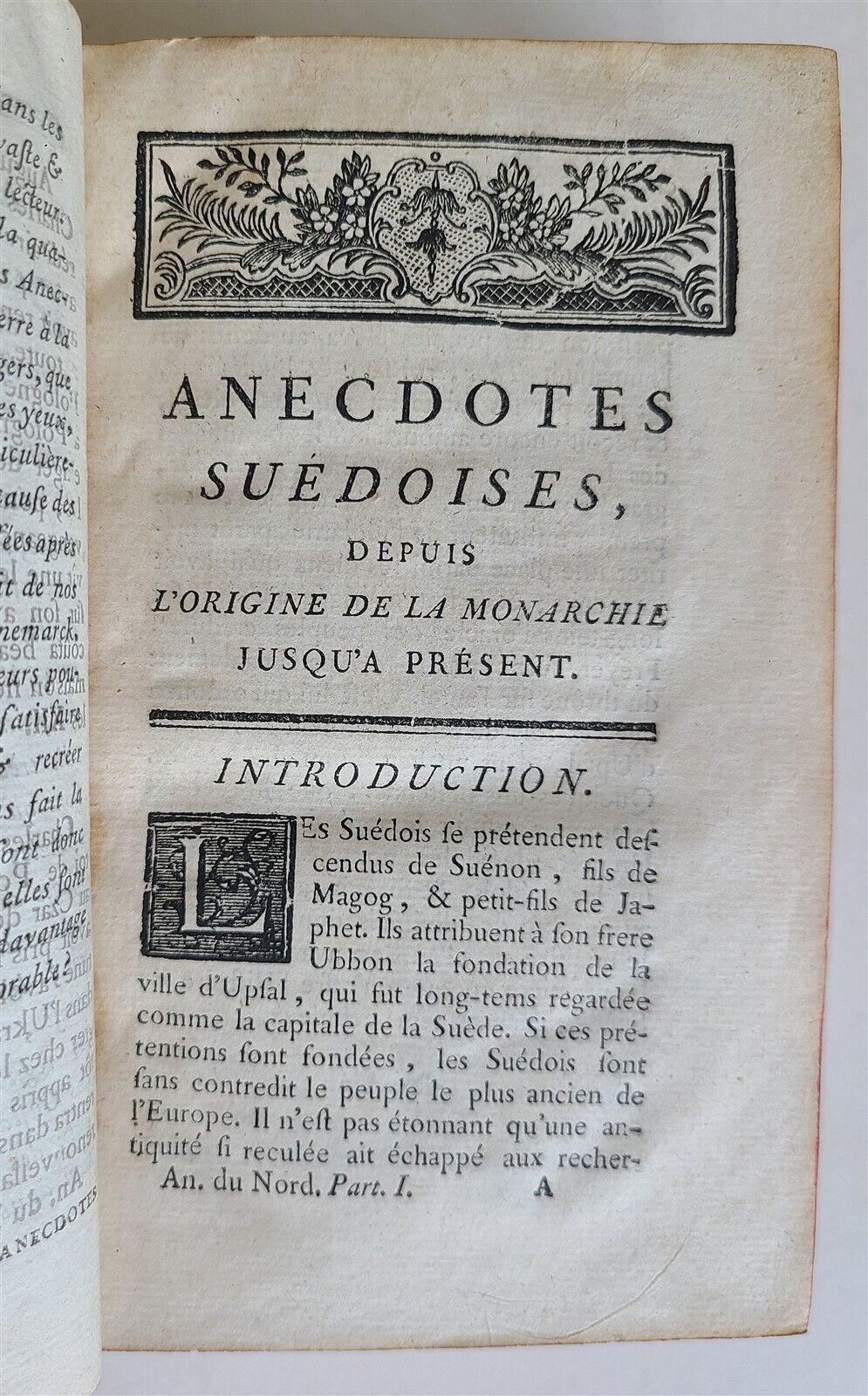 1770 ANECDOTES DU NORD antique FRENCH HISTORY of Sweden Denmark Poland & Russia