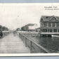 ROCKAWAY BEACH LONG ISLAND NY HOLLAND PIER ANTIQUE POSTCARD