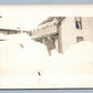 MAN PLAYS w/ CAT ANTIQUE REAL PHOTO POSTCARD RPPC