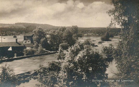 BOLLNAS SWEDEN VOXNAN VID LENNINGE VINTAGE REAL PHOTO POSTCARD RPPC