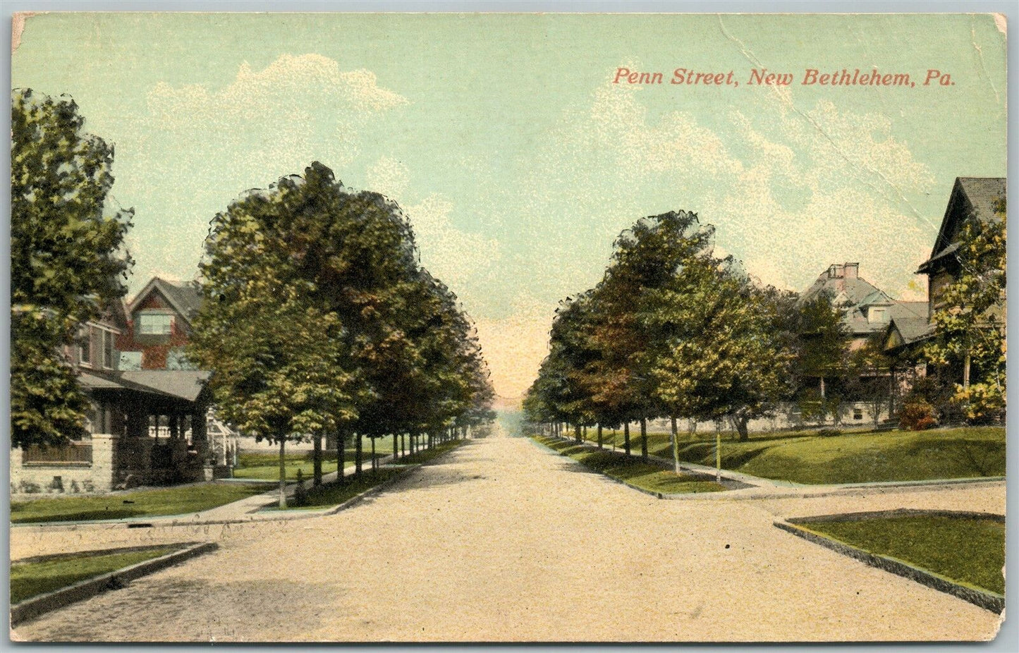 NEW BETHLEHEM PA PENN STREET ANTIQUE POSTCARD