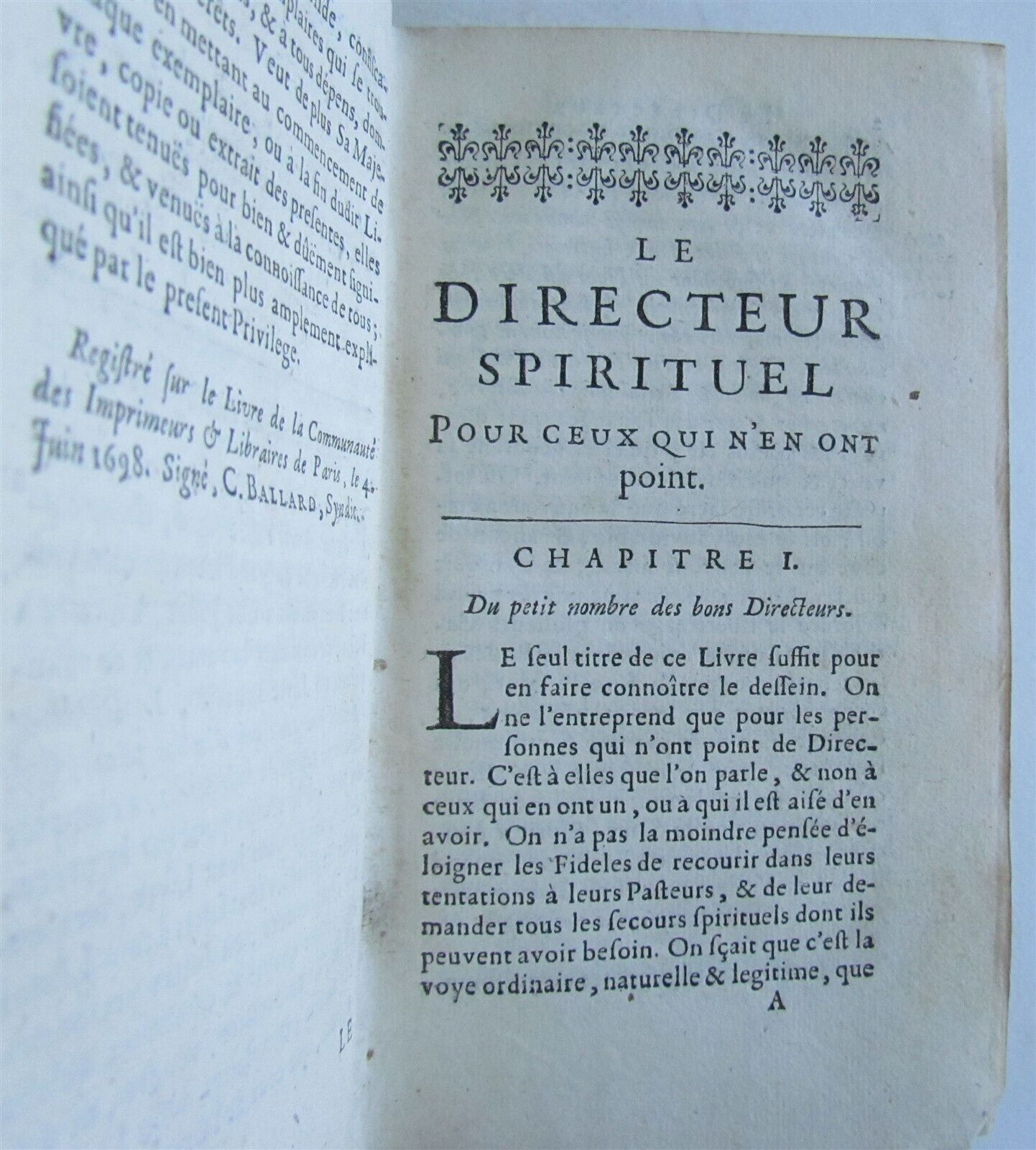 1692 Christian directory by French Jansenist theologian S.-M. Treuve antique